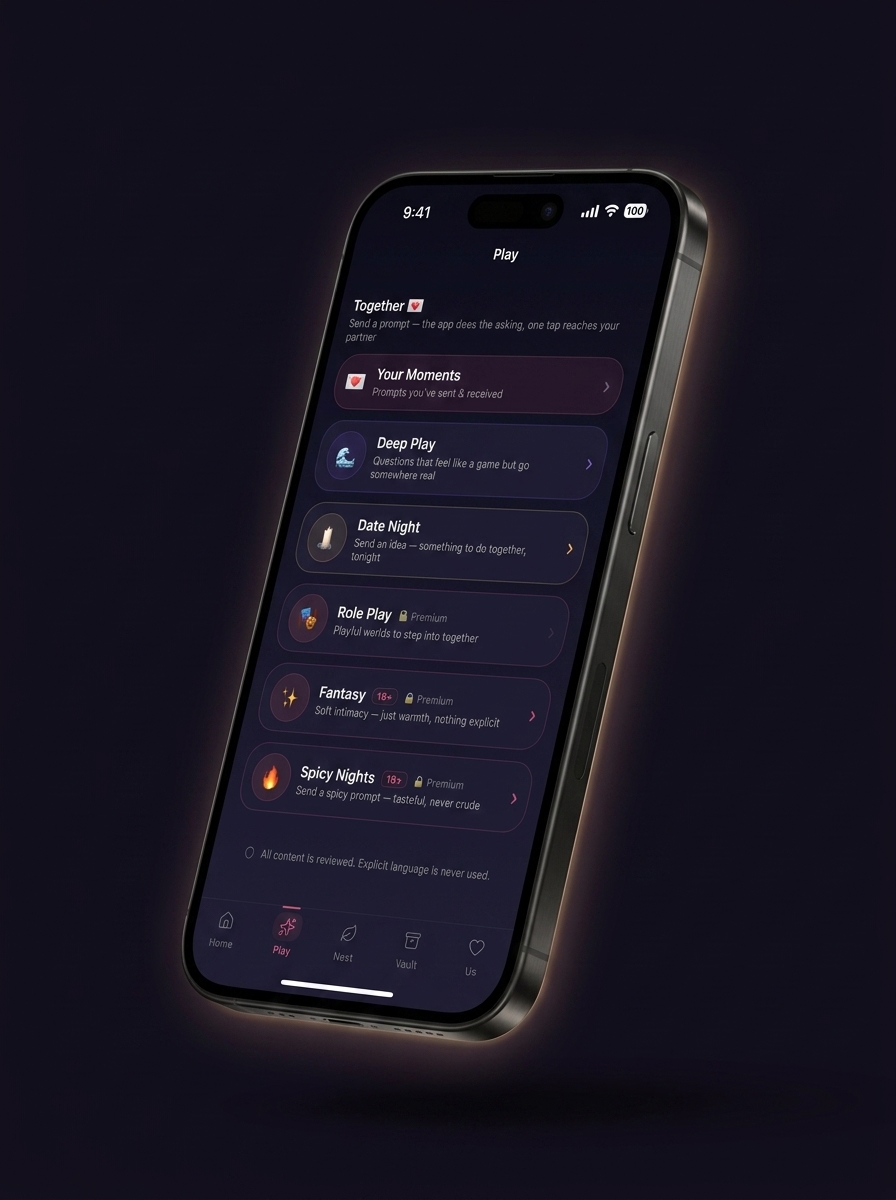 BloomingPairs app — send a prompt to your partner